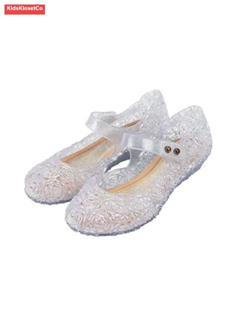 Jelly Flats Princess Mary Jane Dress Up Shoes for Little Girls